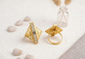 Gold Plated Designer Adjustable Ring
